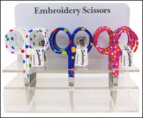 Polka Dot Embroidery Scissors 6340-00 Display Unit - Click Image to Close